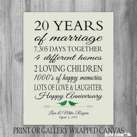 Celebrate another year at work with these unforgettable memes, quotes, and gifs for shouting out your coworkers' upcoming work anniversary. 20th Anniversary Gift 20 Year Anniversary by PrintsbyChristine | Anniversary quotes for parents