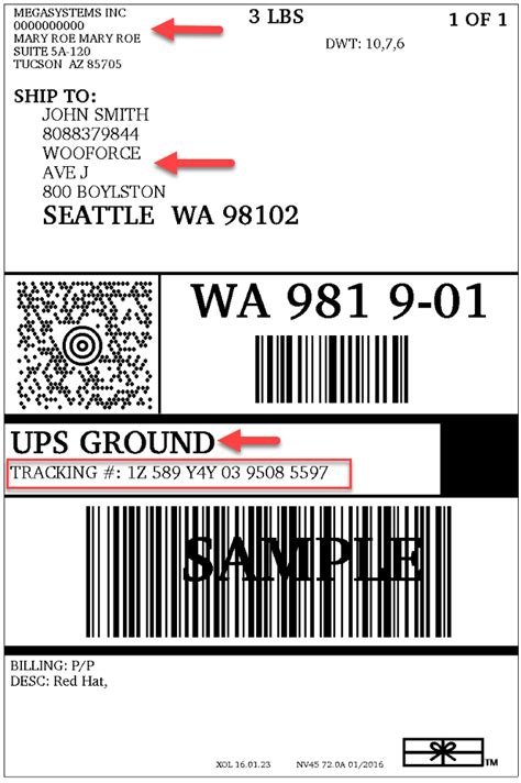 Ups Shipping Label Template Cybra 60 Off