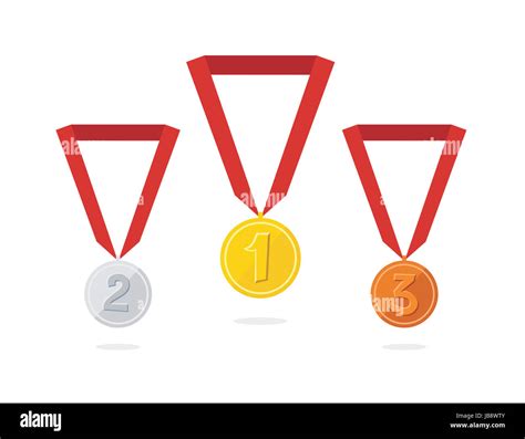 Three Vector Medals Stock Photo Alamy