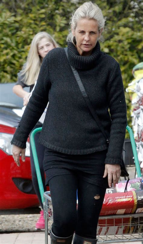 Ulrika Jonsson Goes Make Up Free In Ripped Leggings As She Struggles