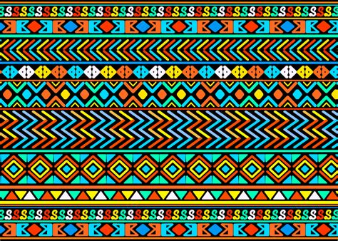 Abstract Ethnic Decorative Background Of African Patterns Wallpaper