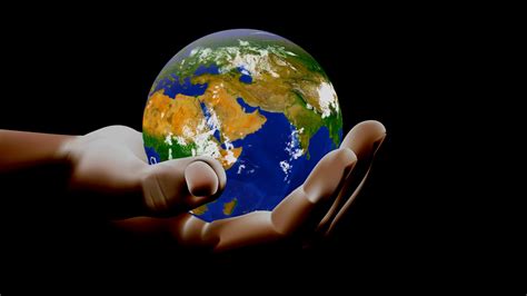An Abstract Concept Of Holding The World In Your Hands Motion