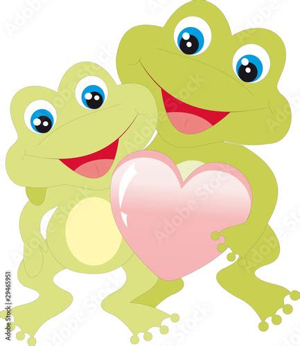 Vettoriale Stock Frogs With Heart Adobe Stock