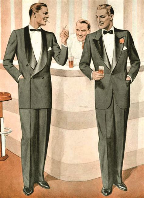1940s Mens Formalwear Tuxedos Evening Attire Mens Evening Wear