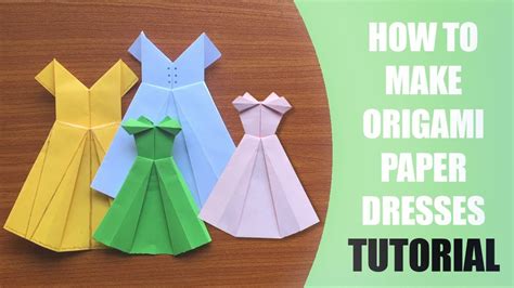 How To Make Origami Paper Dresses Tutorial Youtube