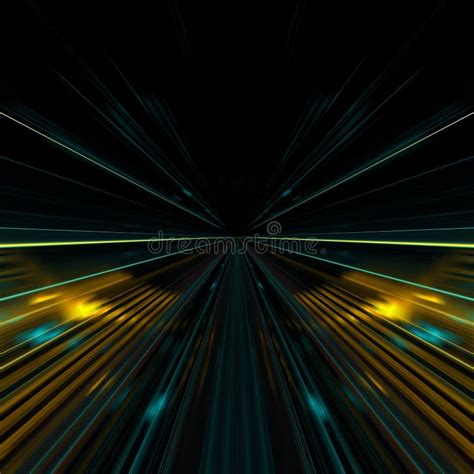 High Speed Hyper Jump In Space Accelerated Movement In The Tunnel