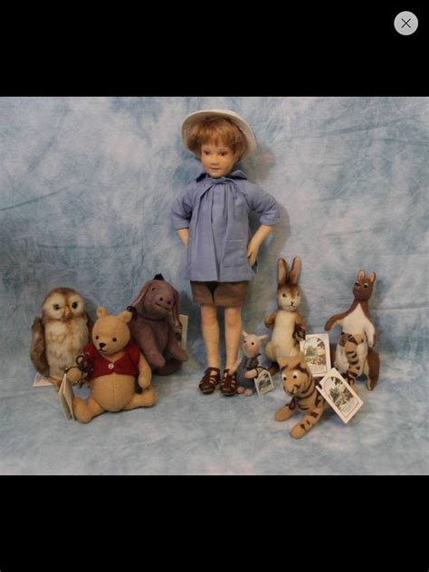 Christopher Robin With His Toys Winnie The Pooh Friends Pooh Winnie
