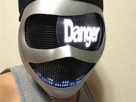 Gamer Custom Logo Mask Huboptic Dj Mask Sound Reactive Light Up Mask