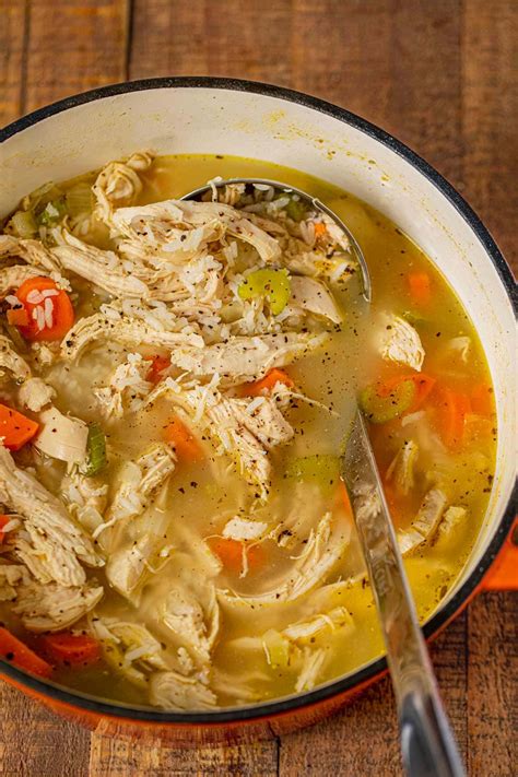 Easy Chicken And Rice Soup Recipe Dinner Then Dessert