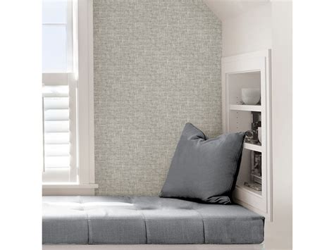 Grey Poplin Texture Peel And Stick Wallpaper