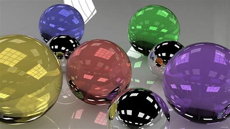 Download Wallpaper 1920x1080 Balls Glass Colored Hd Background