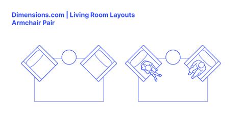 Armchair Pair Dimensions And Drawings