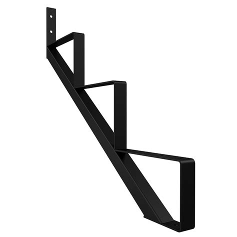 Peak Products 3 Step Steel Stair Riser In Black Includes 1 Stair