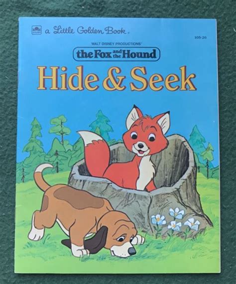 The Fox And The Hound Hide And Seek Little Golden Book Walt Disney 1981