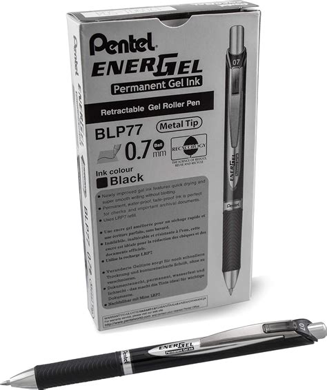 Pentel Energel Pro Permanent Gel Pen 07mm Medium Line
