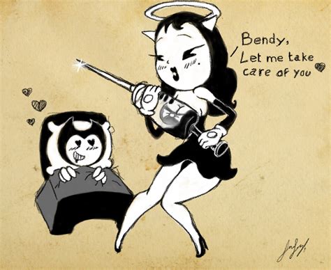 Bendy And Alice There Is Vaccine By Fnafmangl On Deviantart