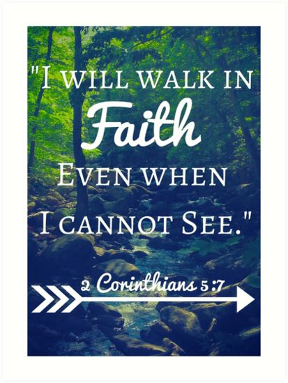 The christian's path is often very rough; "Faith Bible Verse- 2 Corinthians 5:7 (Summer Forest)" Art ...