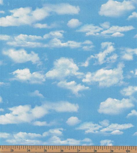 Blue Sky And Cloud Fabric 100 Cotton Sold By The Half Yard Cloud