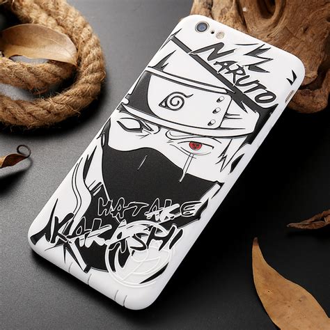 Cool Black White Naruto Sasuke Kakashi Soft Phone Case For