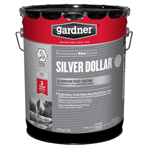 Gardner 475 Gal Silver Dollar Aluminum Reflective Roof Coating 6215