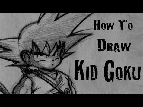I don't colour my drawings cause it makes it worse than this.i bet it's bad.but here you go.this is my first dragon ball drawing. How To Draw Kid Goku - YouTube