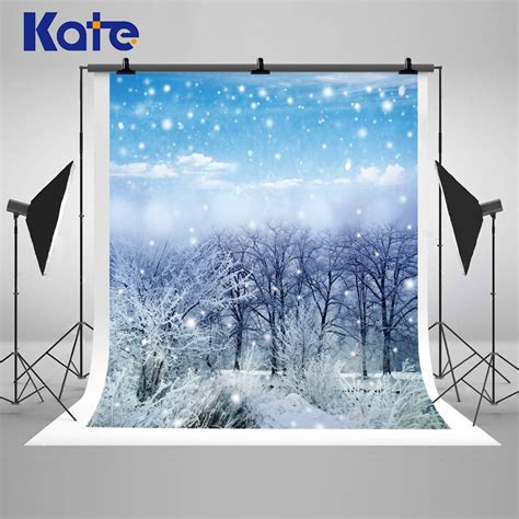Winter Wonderland Snow Forest Trees Photography Backdrops Newborn Baby