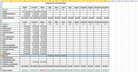 Saiba Como Montar Uma Planilha De Gastos Mensais Personalizada Bol