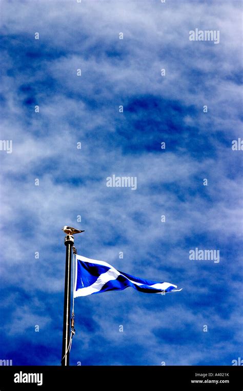 St Andrews Flag One Of The National Emblems Of Scotland Stock Photo