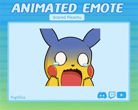 Animated Scared Pikachu Emote For Twitch And Discord Etsy