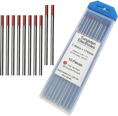 Buy TIG Welding Tungsten Electrodes 2 Thoriated WT20 EWTh 2 Red 10