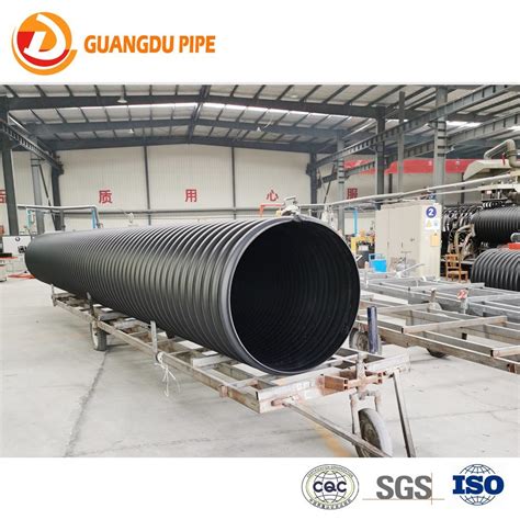 Steel Belt Reinforced Spirally Corrugated Polyethylene Hdpe Pipe For