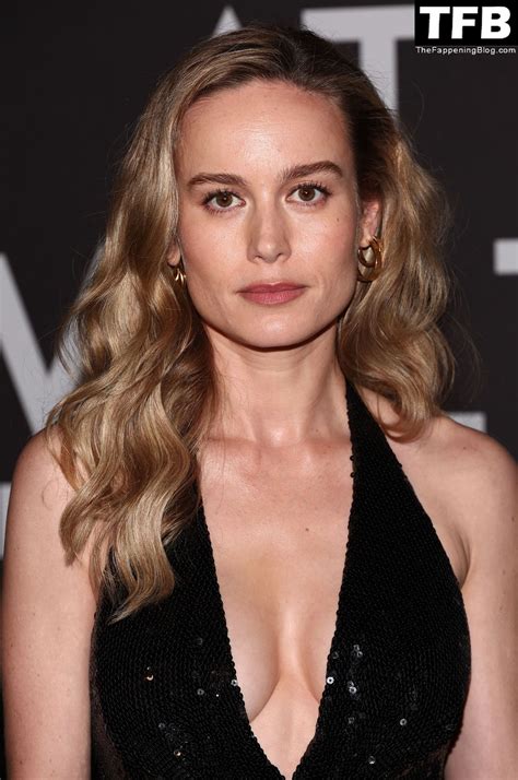 Brie Larson Displays Her Cleavage At The Celine Fall Winter Fashion Show Photos