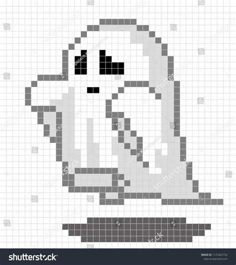 Cute Ghost Pixel Art Grid Pixel Art Grid Gallery
