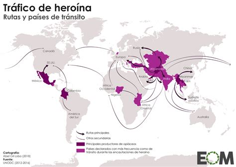 Las Rutas De La Heroína En El Mundo Mapas De El Orden Mundial Eom