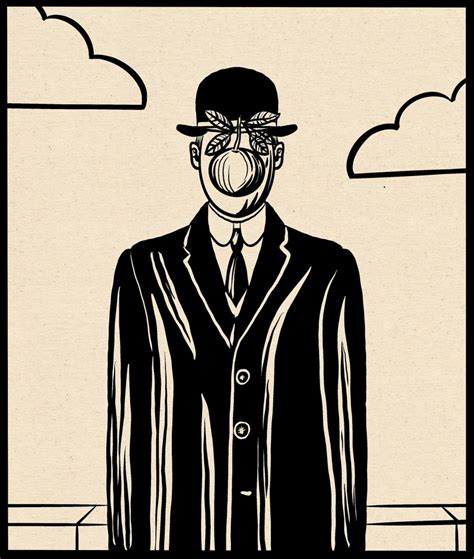 Magritte Son Of Man Tattoo Design Token Etsy