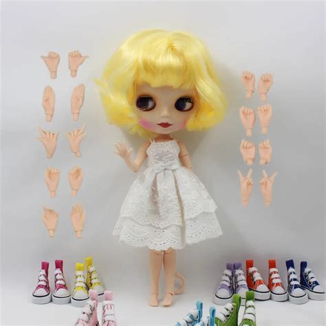 Free Shipping Factory Blyth Nude Doll Blyth Doll BL Joint Body Doll Yellow Hair Gift