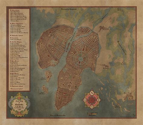 ArtStation Concordia Robert Altbauer Fantasy City Map Fantasy