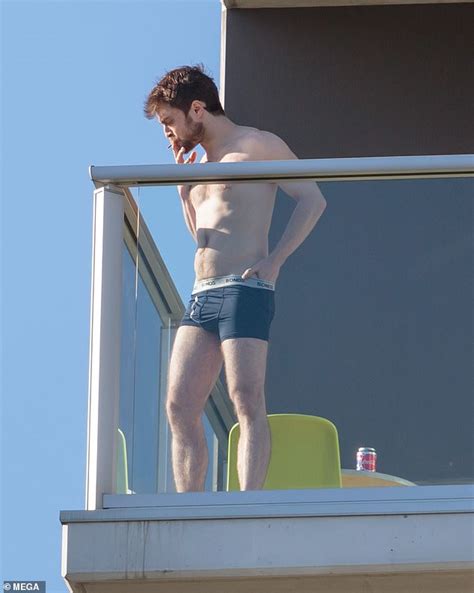 Daniel Radcliffe Enjoys A Cigarette In His Underwear On His Hotel