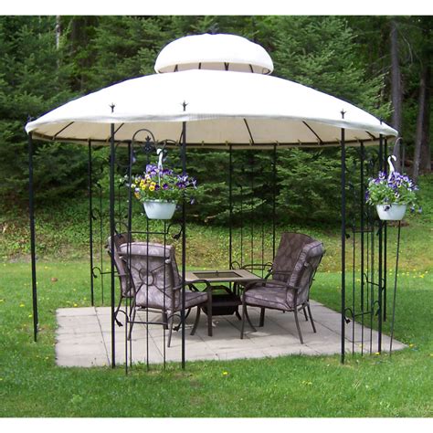 Garden winds lcm1174 pomeroy domed gazebo standard 350 replacement canopy, beige. Canadian Tire Sunjoy Round Gazebo Replacement Canopy ...