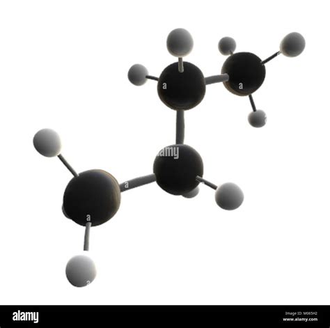 Butane Molecule 3d X 2 Stock Photo Alamy