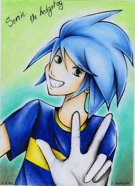 Sonic The Hedgehog Human Form By Bakamarionette On Deviantart