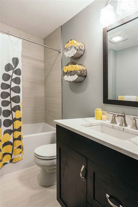 Grey And Yellow Bathroom 60 Stylish Yellow And Grey Bathroom Ideas