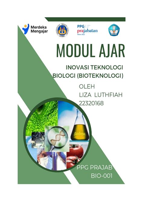 Modul Ajar Bioteknologi Capaian Pembelajaran Biologi Elemen Fase E