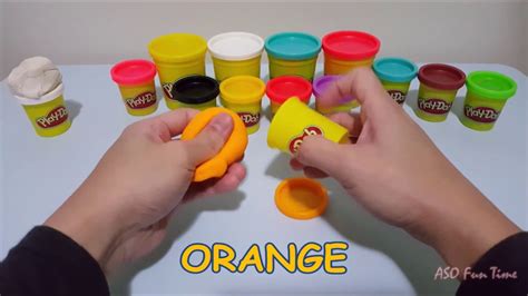 Learn Colours With Playdoh 2 White Orange Pink Black Yellow Red