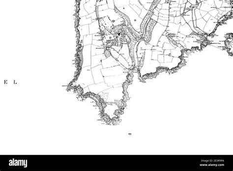 Map Of Cornwall Os Map Name 051 Se Ordnance Survey 1868 1896 Stock