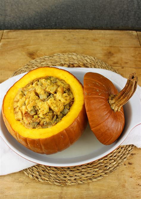 Roasted Whole Pumpkin with Stuffing - Palatable Pastime Palatable Pastime