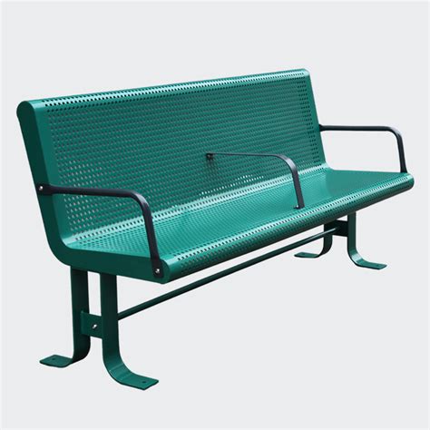 outdoor public stainless steel backrest bench