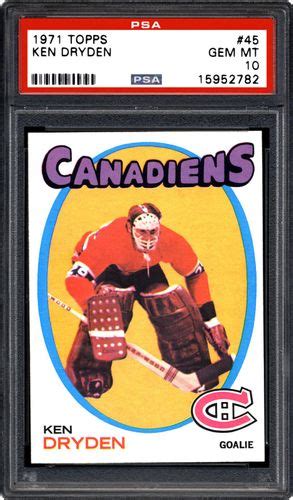 Hockey Cards 1971 Topps Psa Cardfacts
