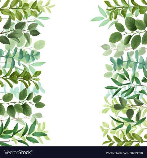 Template with greenery Royalty Free Vector Image