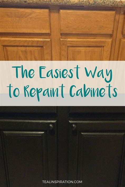 Prime all the lower cabinets with two thin coats of primer. The Easiest Way to Repaint Cabinets | Repainting kitchen ...